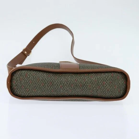 Authentic SAINT LAURENT Shoulder Bag PVC Leather Brown Gold - Picture 12 of 16